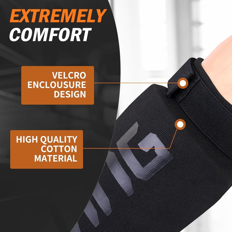 FIVING Shin Guards for Kickboxing, Muay Thai, MMA Fighting, Training, Instep Foam Protection, Leg Foot Protector, Martial Arts, Sparring, Boxing Gear - Image 2